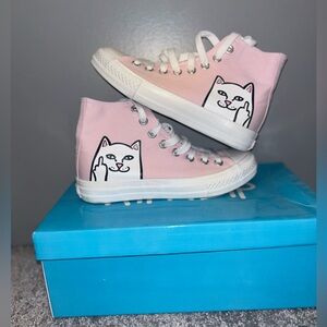 RIPNDIP NERM HIGH LORD NERMAL CAT PINK BLACK SKATE SHOES RIP N DIP